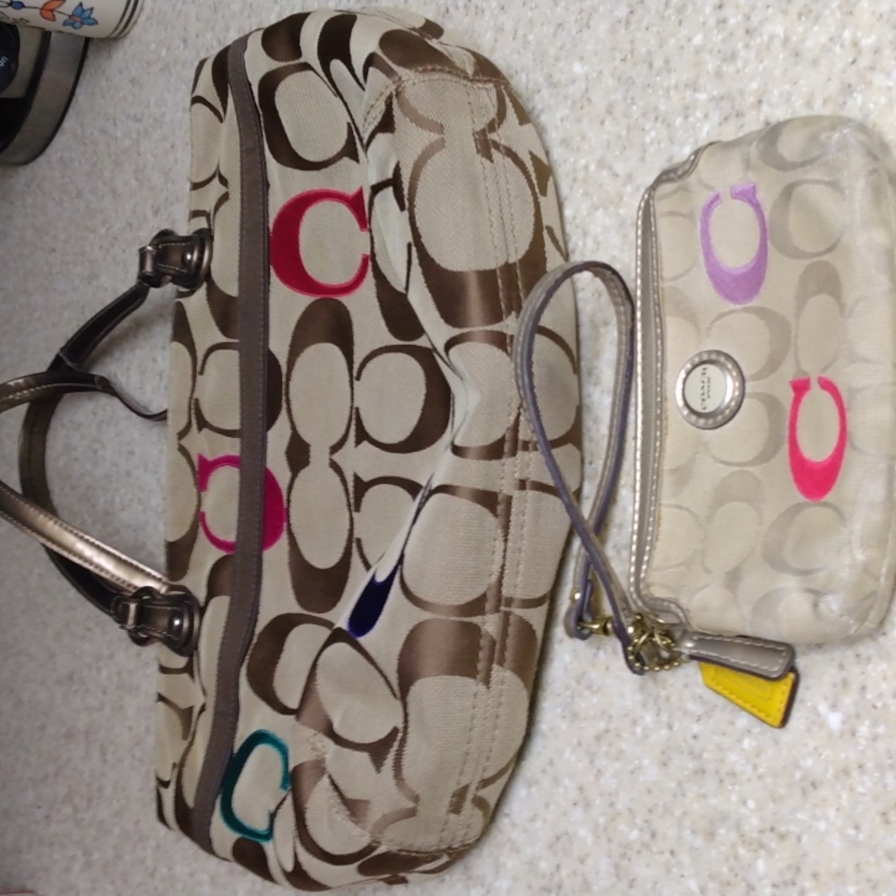 Coach Tote and Wristlet
